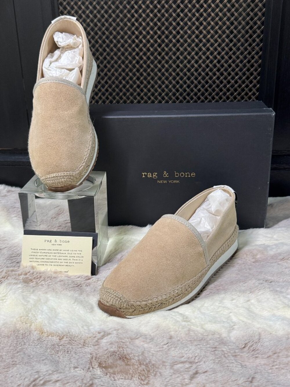 Rag & Bone Macadamia Beige Suede Espadrille Sneaker Loafers